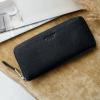 imageBERLINER BAGS Vintage Genuine Leather Wallet Palma RFID Blocking Credit Card Holder Slim Womens Wallet Zip Around Wallet for 14 Cards Bills Coins ID Window  Dark GreyBlack