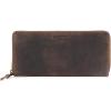imageBERLINER BAGS Vintage Genuine Leather Wallet Palma RFID Blocking Credit Card Holder Slim Womens Wallet Zip Around Wallet for 14 Cards Bills Coins ID Window  Dark GreyEarth