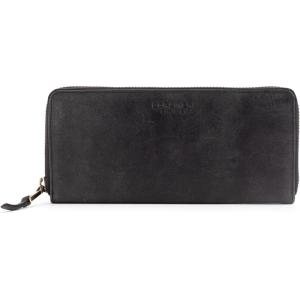 imageBERLINER BAGS Vintage Genuine Leather Wallet Palma RFID Blocking Credit Card Holder Slim Womens Wallet Zip Around Wallet for 14 Cards Bills Coins ID Window  Dark GreyDark Grey