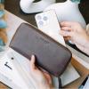 imageBERLINER BAGS Vintage Genuine Leather Wallet Margo RFID Blocking Credit Card Holder Slim Womens Wallet Zip Around Wallet for 13 Cards and ID window Bills Coins  BrownEspresso
