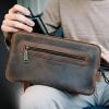 imageBERLINER BAGS Vintage Genuine Leather Toiletry Bag Max 2 Two Zippered Compartments Large Capacity Cosmetics Bag for Men and Women for Travel  BrownDark Brown