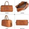 imageBerliner Bags Vintage Leather Duffle Bag Boston for Travel or the Gym Overnight Bag for Men and Women  Brown
