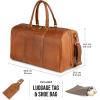 imageBerliner Bags Vintage Leather Duffle Bag Boston for Travel or the Gym Overnight Bag for Men and Women  Brown