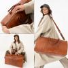 imageBerliner Bags Vintage Leather Duffle Bag Boston for Travel or the Gym Overnight Bag for Men and Women  Brown