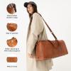 imageBerliner Bags Vintage Leather Duffle Bag Boston for Travel or the Gym Overnight Bag for Men and Women  Brown