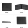 imageBERLINER BAGS Premium Genuine Leather Wallet for Men Lincoln RFID Blocking Bifold Front Pocket Slim Wallet 10 Card Holder 2 Bills Compartment 1 Gift Box  Black