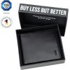imageBERLINER BAGS Premium Genuine Leather Wallet for Men Lincoln RFID Blocking Bifold Front Pocket Slim Wallet 10 Card Holder 2 Bills Compartment 1 Gift Box  Black