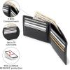 imageBERLINER BAGS Premium Genuine Leather Wallet for Men Lincoln RFID Blocking Bifold Front Pocket Slim Wallet 10 Card Holder 2 Bills Compartment 1 Gift Box  Black