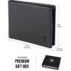 imageBERLINER BAGS Premium Genuine Leather Wallet for Men Lincoln RFID Blocking Bifold Front Pocket Slim Wallet 10 Card Holder 2 Bills Compartment 1 Gift Box  Black
