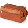 imageBERLINER BAGS Vintage Genuine Leather Toiletry Bag Tim XL Large Capacity Cosmetics Bag for Men and Women for Travel  BrownBrown M