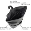 image:imageBERLINER BAGS Premium Leather Backpack Finn Messenger Backpack With Laptop Compartment for Men and Women  Black