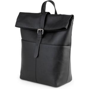 image:imageBERLINER BAGS Premium Leather Backpack Finn Messenger Backpack With Laptop Compartment for Men and Women  Black
