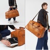 image:imageBerliner Bags Vintage Genuine Leather Duffle Austin XL for Travel or the Gym Weekender Bag with Shoe Compartment Overnight Bag for Men and Women  Brown