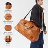 image:imageBerliner Bags Vintage Genuine Leather Duffle Austin XL for Travel or the Gym Weekender Bag with Shoe Compartment Overnight Bag for Men and Women  Brown