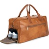 image:imageBerliner Bags Vintage Genuine Leather Duffle Austin XL for Travel or the Gym Weekender Bag with Shoe Compartment Overnight Bag for Men and Women  Brown