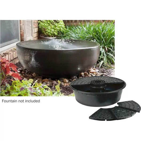 Little Giant DFB36 36-Inch Disappearing Water Fountain Basin, Supports Up to 2,000 lbs., Black, 566517