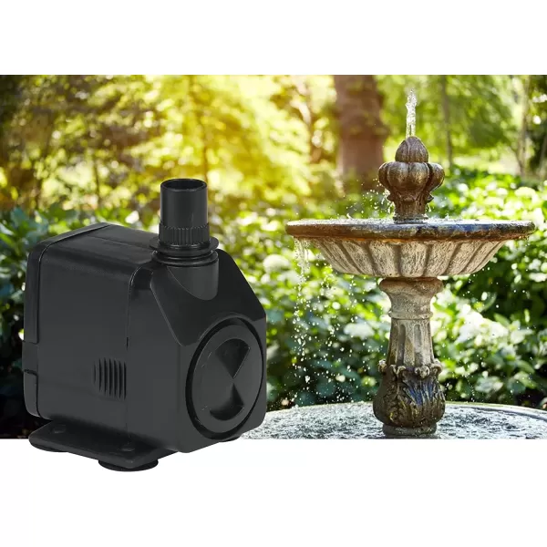 Little Giant PES-1000-PW 115-Volt, 1150 GPH Magnetic Drive Fountain/Pond Pump with 15-Ft. Cord, Black, 566722