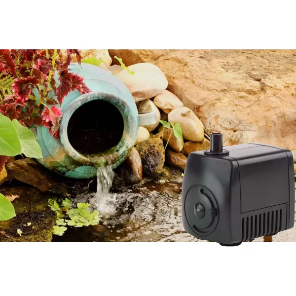 Little Giant PES-1000-PW 115-Volt, 1150 GPH Magnetic Drive Fountain/Pond Pump with 15-Ft. Cord, Black, 566722