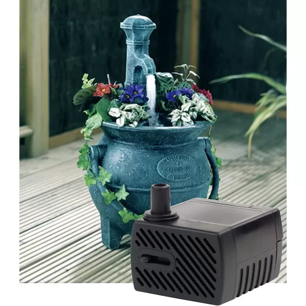 Little Giant PES-1000-PW 115-Volt, 1150 GPH Magnetic Drive Fountain/Pond Pump with 15-Ft. Cord, Black, 566722