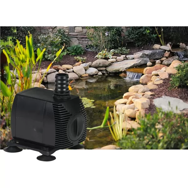 Little Giant PES-1000-PW 115-Volt, 1150 GPH Magnetic Drive Fountain/Pond Pump with 15-Ft. Cord, Black, 566722