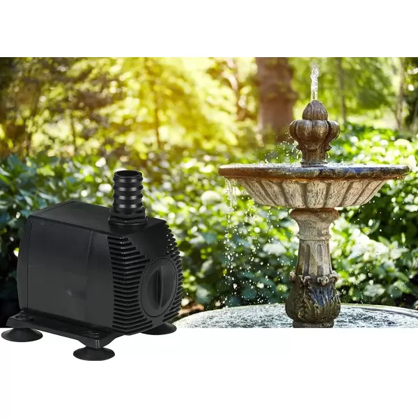 Little Giant PES-1000-PW 115-Volt, 1150 GPH Magnetic Drive Fountain/Pond Pump with 15-Ft. Cord, Black, 566722