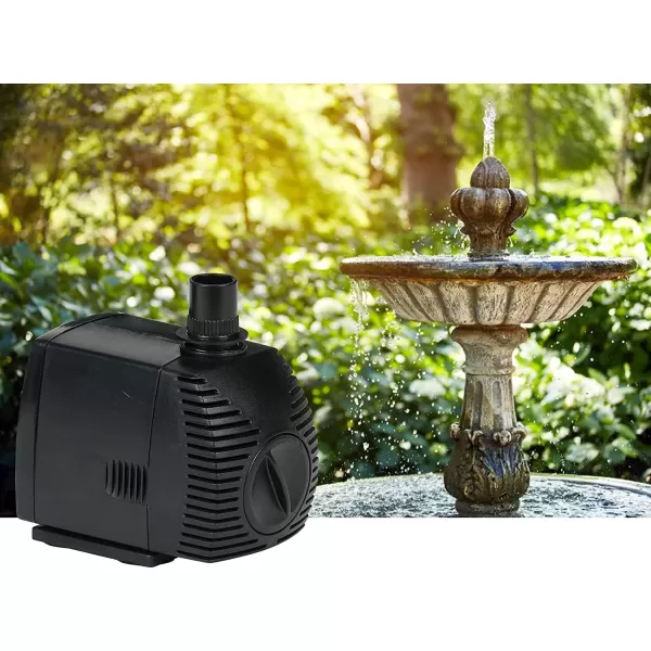 Little Giant PES-1000-PW 115-Volt, 1150 GPH Magnetic Drive Fountain/Pond Pump with 15-Ft. Cord, Black, 566722