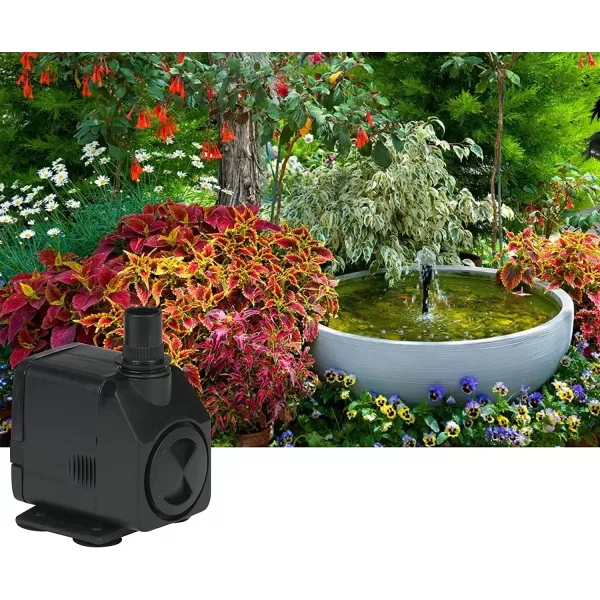 Little Giant PES-1000-PW 115-Volt, 1150 GPH Magnetic Drive Fountain/Pond Pump with 15-Ft. Cord, Black, 566722