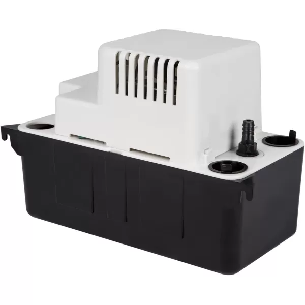 Little Giant VCMA-15ULS 115 Volt, 65 GPH, 1/50 HP Automatic Condensate Removal Pump with Safety Switch, White/Black, 554405)