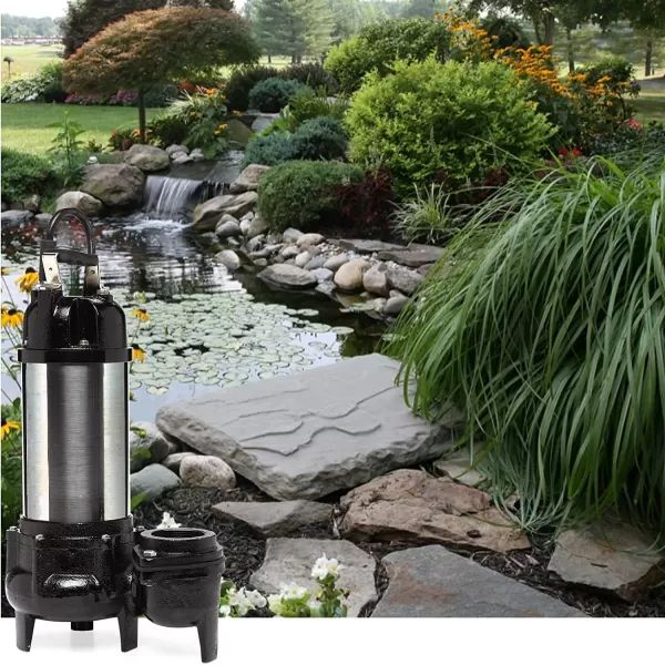 Little Giant WGFP-100 115 Volt, 6400 GPH Stainless Steel and Cast Iron Water Feature Pump with 19-Ft. Cord, Black, 566070