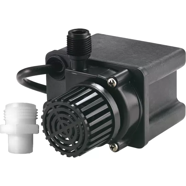 Little Giant GH-1, 1-Inch MNPT x 3/4-inch Male GHT Garden Hose Reducer/Adapter for Utility, Pond or Hydroponic Pumps with 1-inch FNPT discharge, Black, 599030)