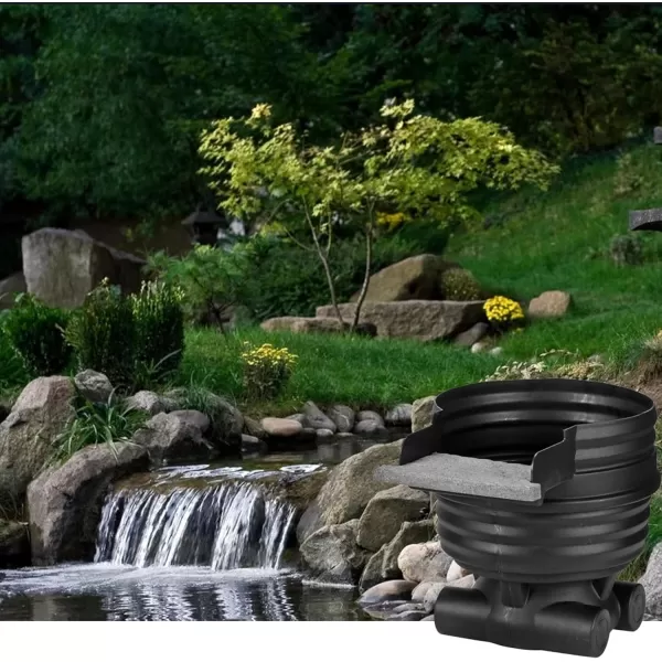 Little Giant WF10 Biological Waterfall Filter for Garden and Koi Ponds Up to 10,000 Gallons, Black, 571011