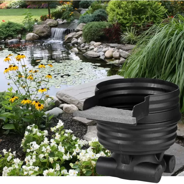 Little Giant WF10 Biological Waterfall Filter for Garden and Koi Ponds Up to 10,000 Gallons, Black, 571011