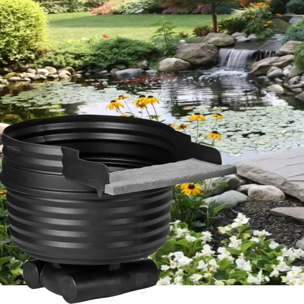 Little Giant WF10 Biological Waterfall Filter for Garden and Koi Ponds Up to 10,000 Gallons, Black, 571011