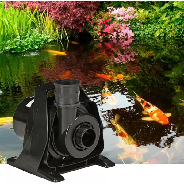 Little Giant FP9 115-Volt, 8100 GPH Wet Rotor Submersible or Inline Pond/Fountain Pump with 26-Ft. Cord, Black, 566137