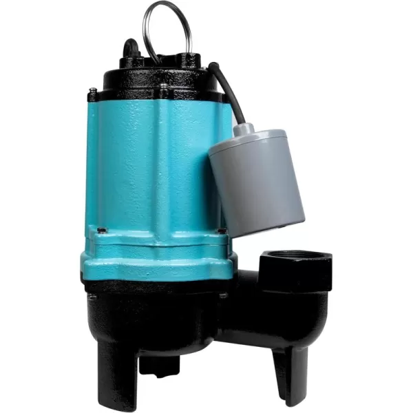 Little Giant 10SC-CIM 115 Volt, 1/2 HP, 7200 GPH Cast Iron Manual Submersible Sewage/Effluent Pump with 20-Ft. Cord , Blue, 511432