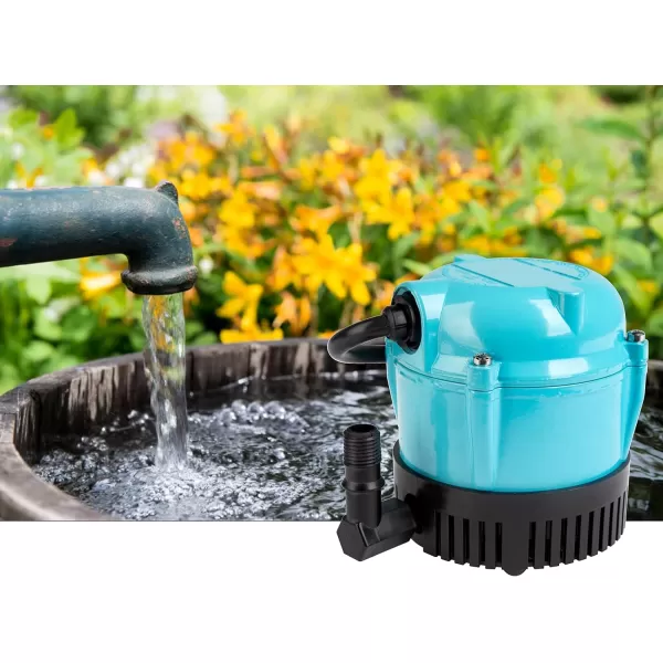 Little Giant 1-AT 115-Volt, 1/200 HP, 170 GPH Small Submersible Permanently Oiled Pump for Fountains, Water Displays and Air Conditioners, 10-Foot Cord, Blue, 500286