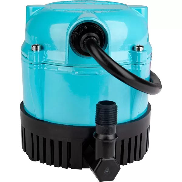 Little Giant 1-AT 115-Volt, 1/200 HP, 170 GPH Small Submersible Permanently Oiled Pump for Fountains, Water Displays and Air Conditioners, 10-Foot Cord, Blue, 500286