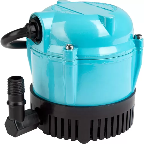 Little Giant 1-AT 115-Volt, 1/200 HP, 170 GPH Small Submersible Permanently Oiled Pump for Fountains, Water Displays and Air Conditioners, 10-Foot Cord, Blue, 500286