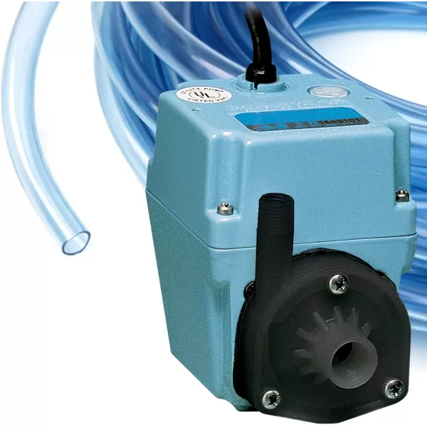 Little Giant 2E-38NT 115 Volt, 300 GPH, 1/40 HP, Manual, In-line/Submersible Small Oil-filled Aluminum Pump with 10-Ft. Cord, Blue, 502286)