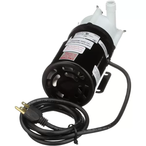 Little Giant 581503, 115 Volt, 1/12 HP, 750 GPH 3-MD-SC Semi-Corrosive Chemical Magnetic Drive Pump, 6-Foot Cord with Plug, Black/White