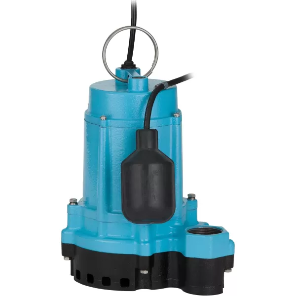 Little Giant 6EC-CIA-SFS 1/3 HP, 115-Volt, 3180 GPH Automatic Cast Iron Submersible Sump/Effluent Pump with Polypropylene Base, Integral Snap-Action Float Switch and 10-Ft. Cord, Blue, 506807