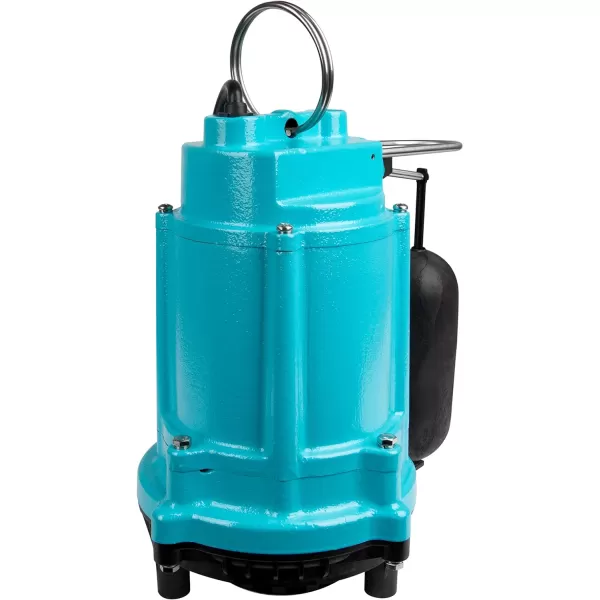 Little Giant 6EC-CIA-SFS 1/3 HP, 115-Volt, 3180 GPH Automatic Cast Iron Submersible Sump/Effluent Pump with Polypropylene Base, Integral Snap-Action Float Switch and 10-Ft. Cord, Blue, 506807