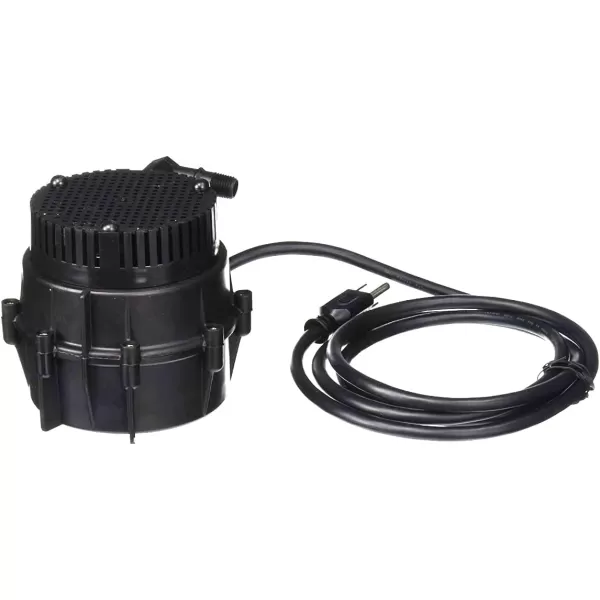 Little Giant NK-2 "NO KORODE" Series, 115 Volt, 1/40 HP, 325 GPH Mild Acid, Alkalis and Hard Water Submersible Pump with 18-Ft. Cord, Black, 527176