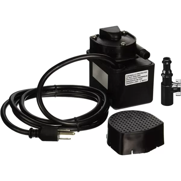 Little Giant PE-2H-PW 115 Volt, 1/40 HP, 300 GPH Epoxy Encapsulated Direct Drive Submersible Pump with 6-Ft. Cord and Flow Control Valve, Black, 566609