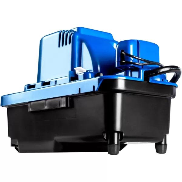 Little Giant VCMX-20ULST 115 Volt, 1/30 HP, 84 GPH Automatic Condensate Removal Pump, 6-Ft. Power Cord, Safety Switch, 20-ft. 3/8-inch Tubing, Blue, 554550