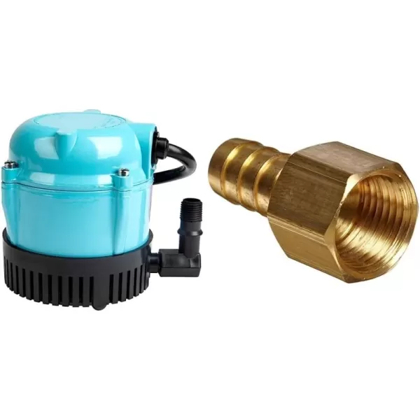 Little Giant 1-AT 115-Volt, 1/200 HP, 170 GPH Small Submersible Permanently Oiled Pump for Fountains, Water Displays and Air Conditioners, 10-Foot Cord, Blue, 500286