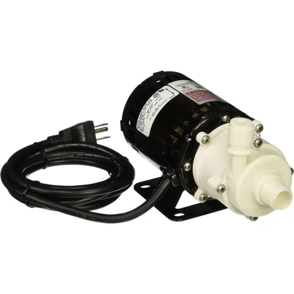 Little Giant 4-MDQ-SC 115-Volt, 1/10 HP, 850 GPH, Non-Submersible Magnetic Drive Aquarium Pressure Pump for Cannister Filtration Systems, 6-Ft. Cord, Black/White, 582506