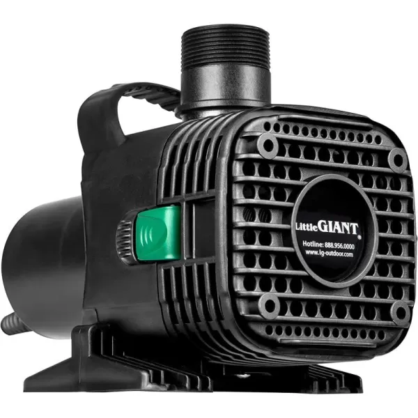 Little Giant F30-4000 115-Volt, 4060 GPH Wet Rotor Pump with 20-Ft. Cord for ponds up to 4000 Gallons, Black, 566726