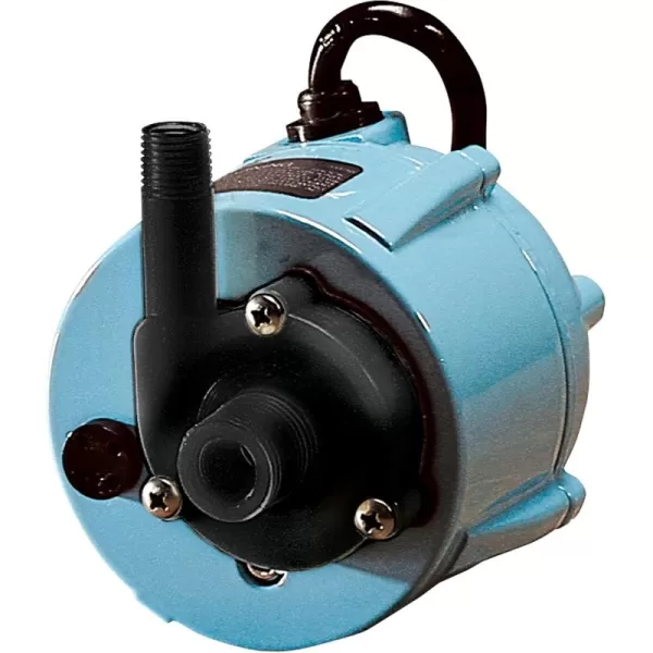 imageLittle Giant 501203 205 GPH 115Volt Manual Oil Filled Submersible or Inline Aluminum Direct Drive Pump Blue 142