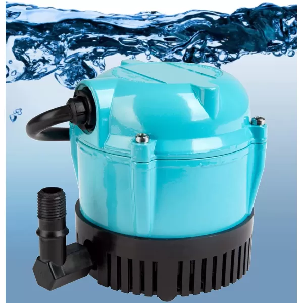 imageLittle Giant 1AA18 115 Volt 1200 HP 170 GPH Small Submersible Permanently Oiled Pump for Fountains Water Displays and Air Conditioners 18Foot Cord Blue 500500Pump